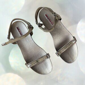 Y2K Gold Prada Sandals
